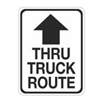 Arrow (Graphic) Thru Truck Route Sign 18 x 24